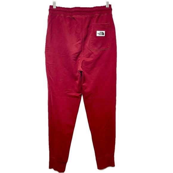 The North Face Men's Small Heritage Patch Jogger Maroon Red Pocket Sweatpants - Picture 2 of 5